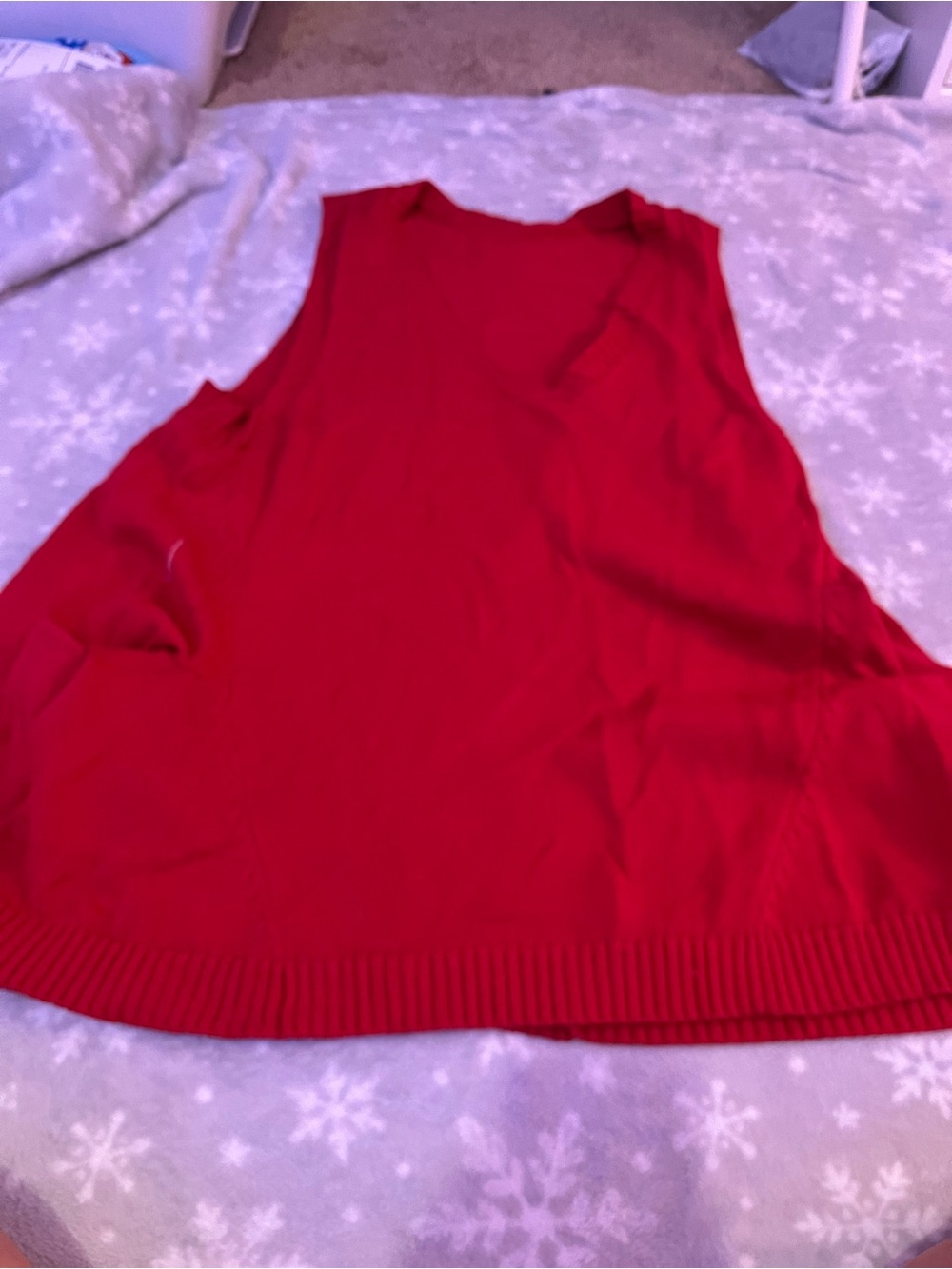 Women’s Red Knit Sleeveless Tank Top